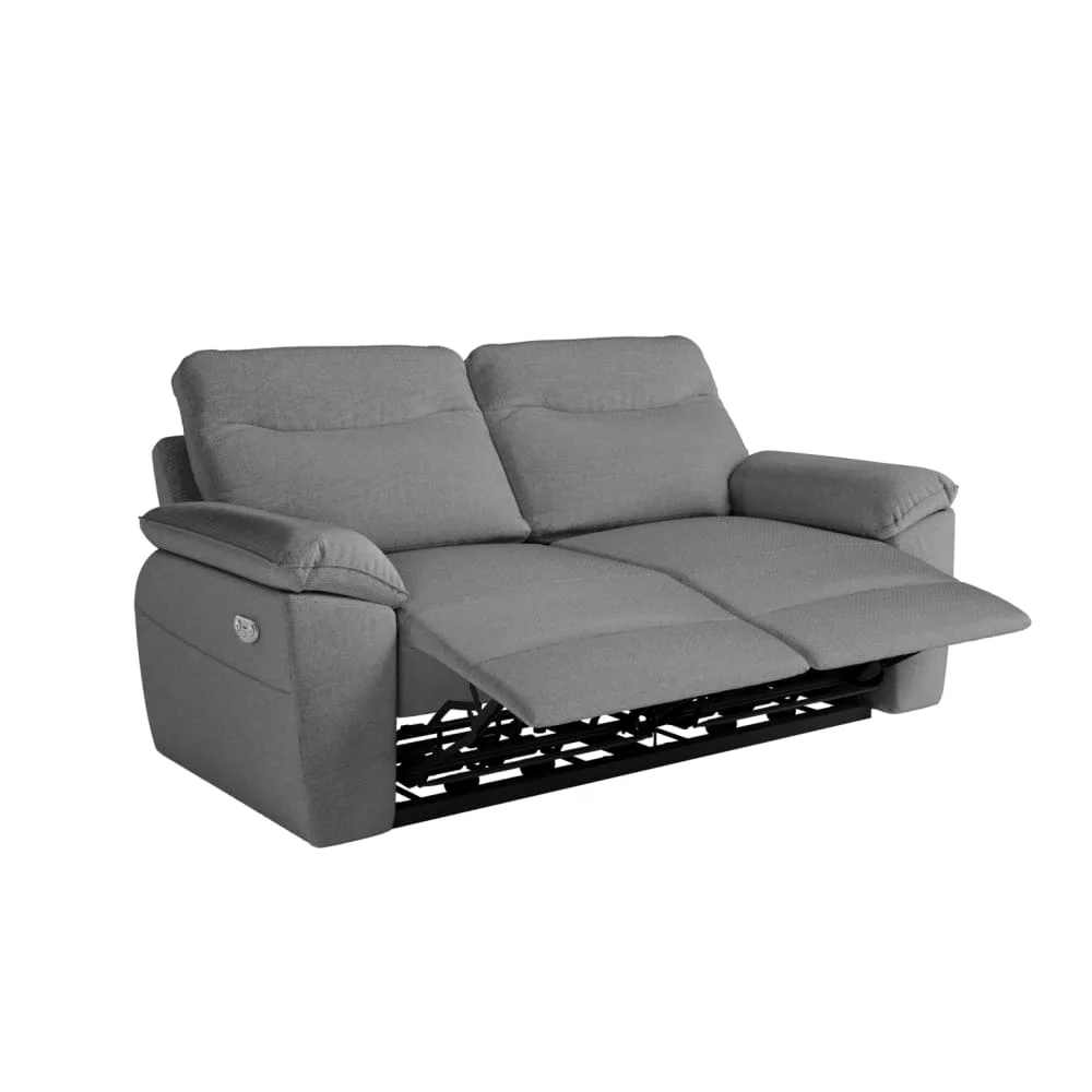 Canapé de relaxation électrique 3 places en tissu
