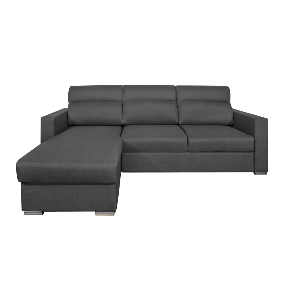 Canapé d'angle réversible convertible en tissu