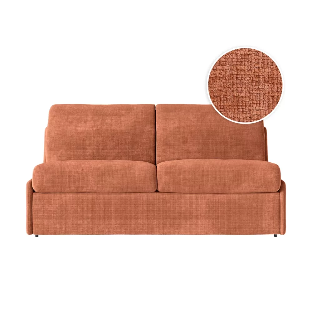 Canapé convertible couchage tissu matelas 13cm
