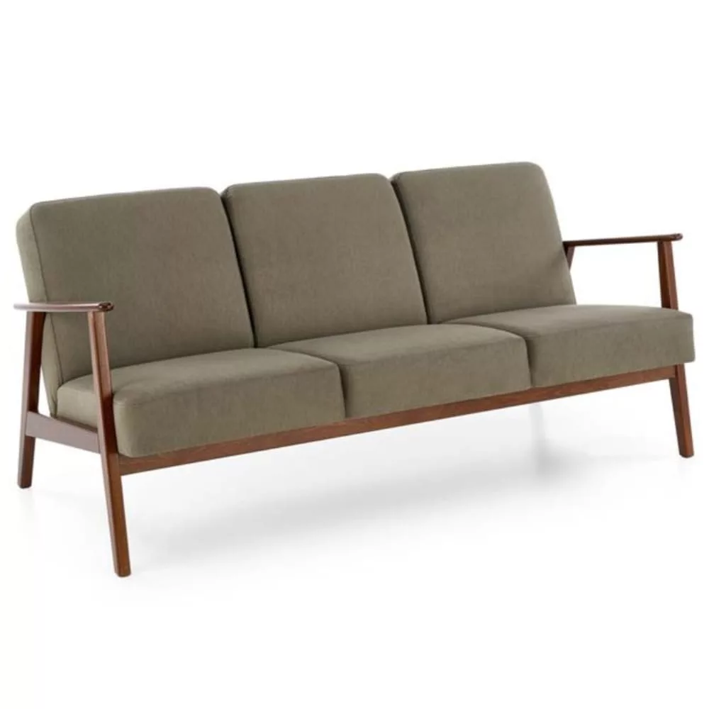 Canapé 3 places en tissu polyester style retro