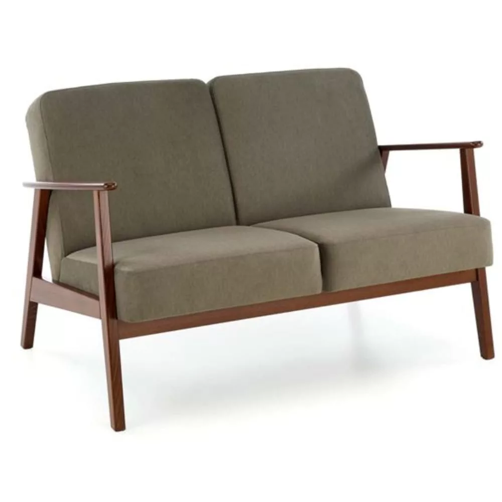 Canapé 2 places style retro tissu de polyester