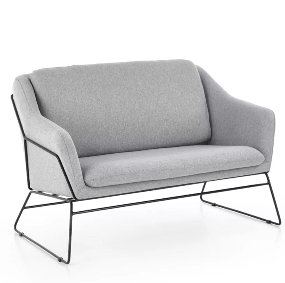Canapé confort acier et tissu de polyester