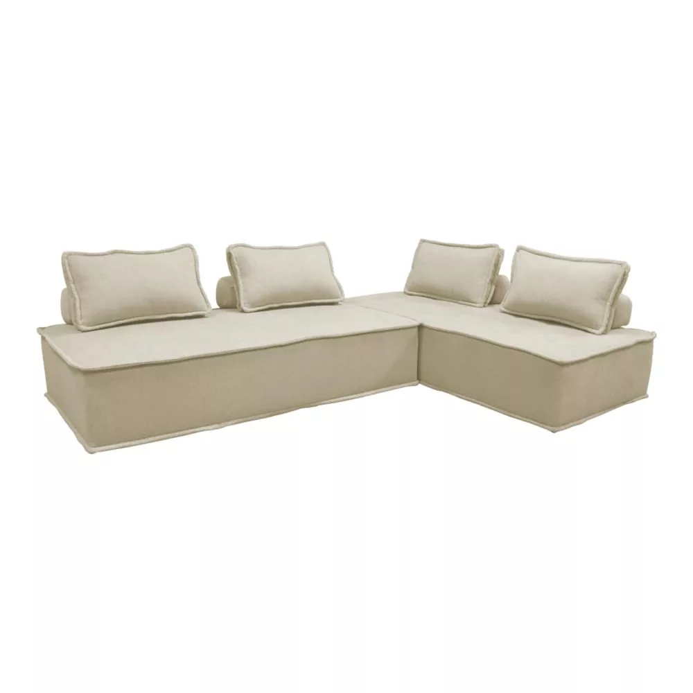 Lot de 2 chauffeuses 2 places en tissu capitonné