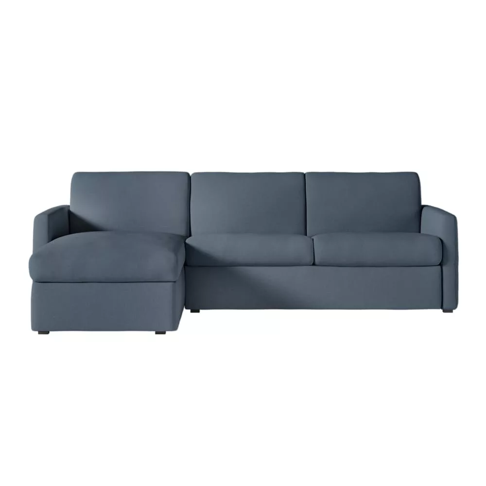 Canapé d'angle couchage tissu matelas 13cm