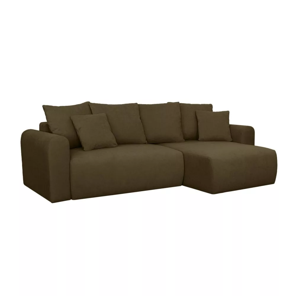 Canapé d'angle convertible réversible 3 places tissu chenille