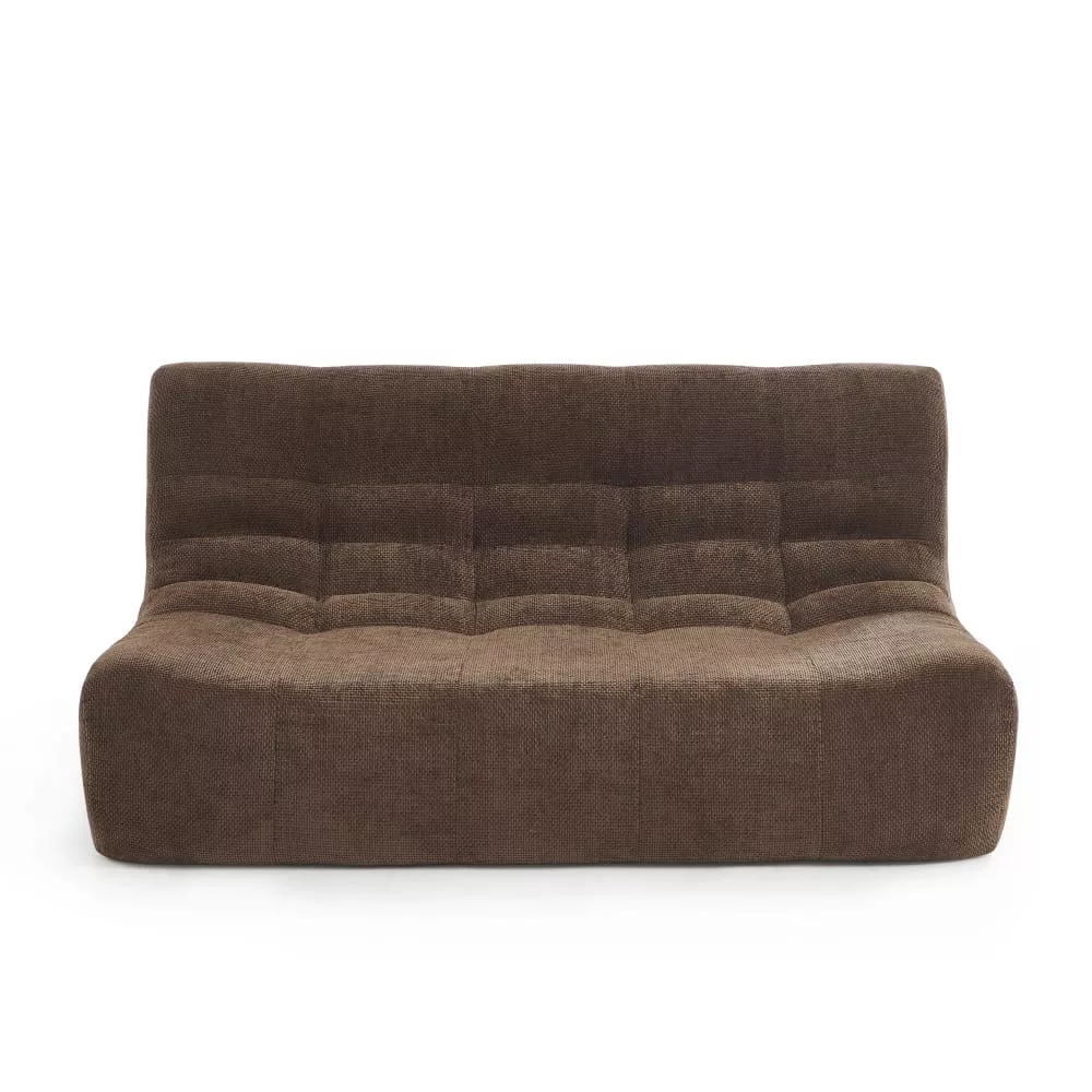 Banquette modulable 2 places tissu chenille