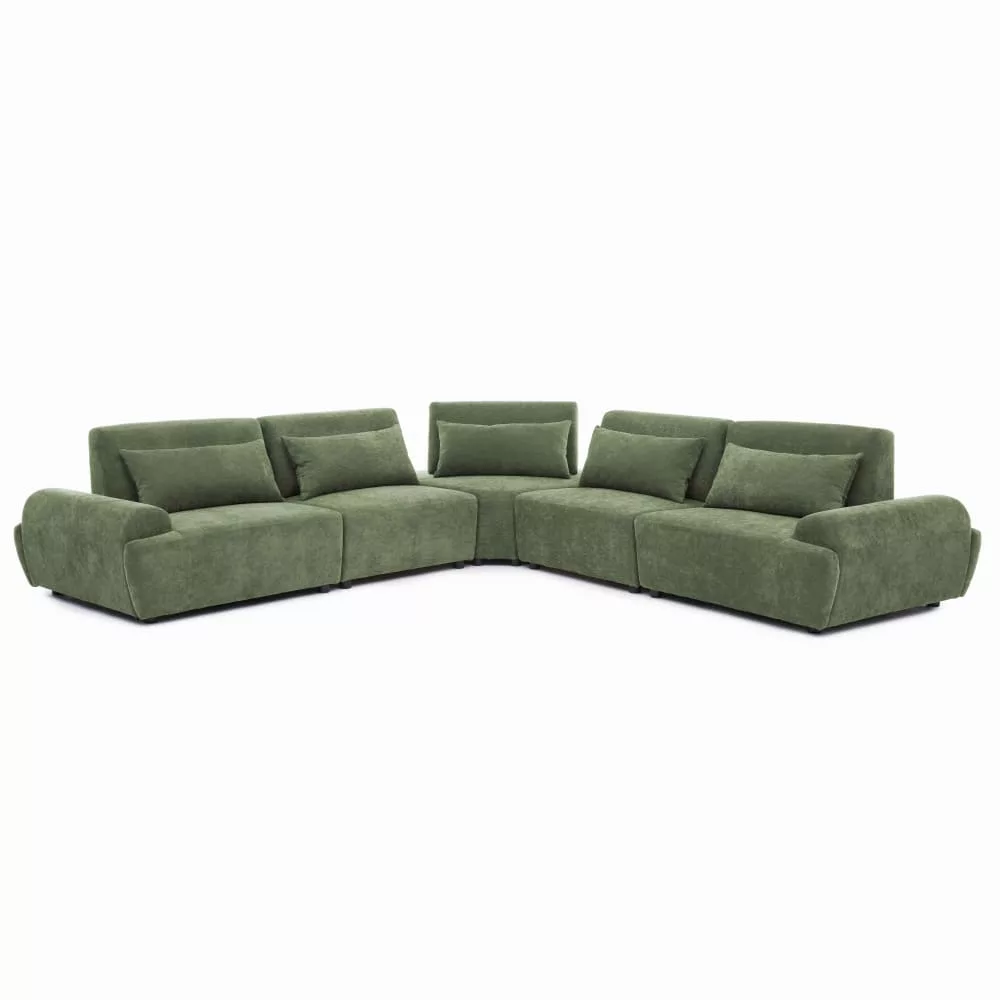 Canapé d'angle modulable 5 places dossier ajustable 340 cm