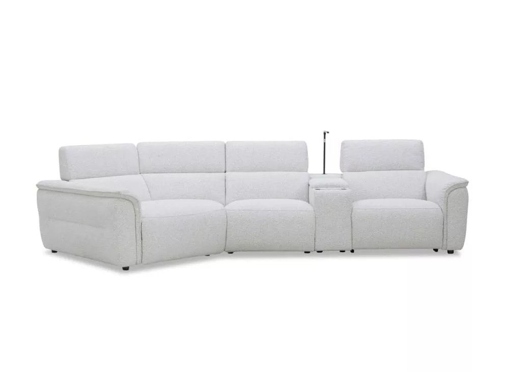 Canapé d'angle relax en tissu bouclette doux