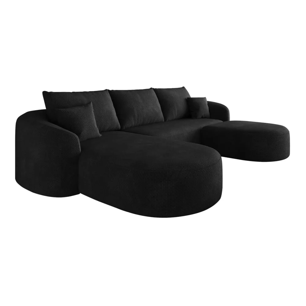 Canapé d'angle compressé en tissu avec structure modulaire 266 cm