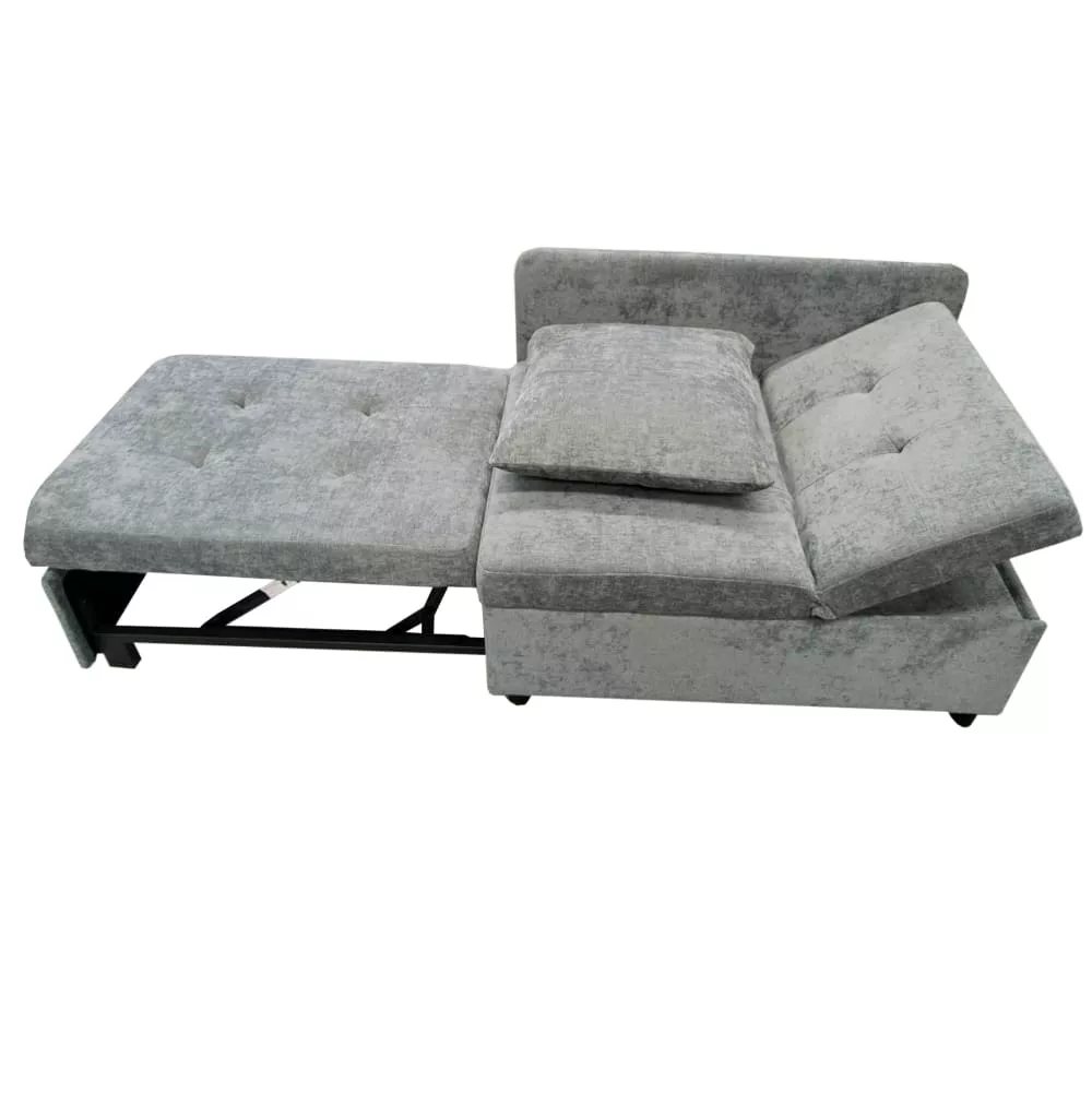 Canapé convertible en lin avec coussin