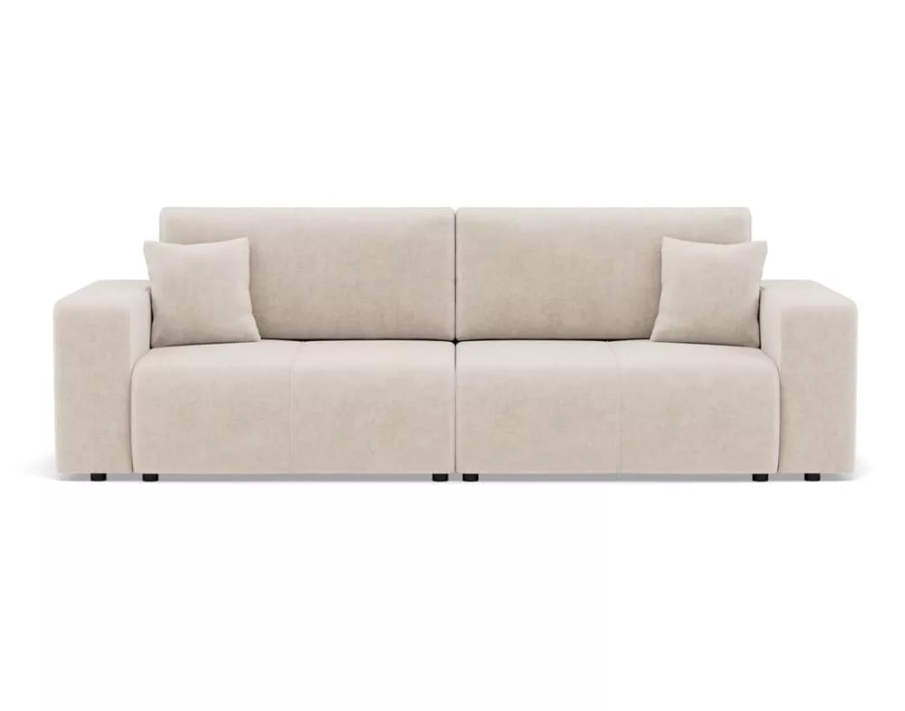 Canapé 4 places convertible avec coffre de rangement – Tissu doux