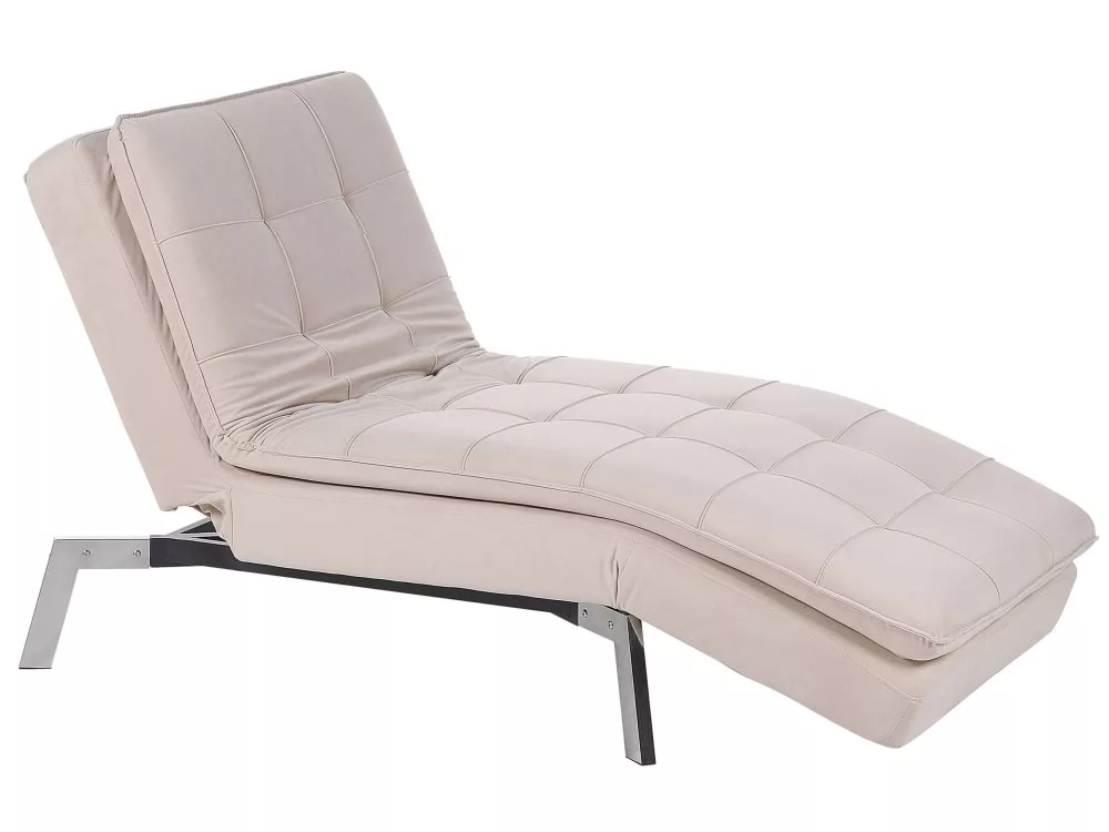 Chaise longue velours