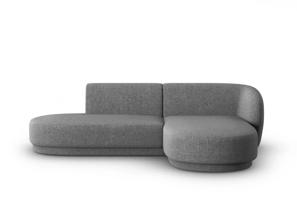 Canapé d'angle modulable 4 places en tissu chenille