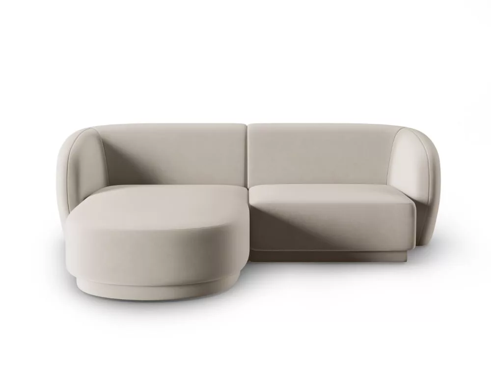Canapé d'angle modulable 3 places en velours
