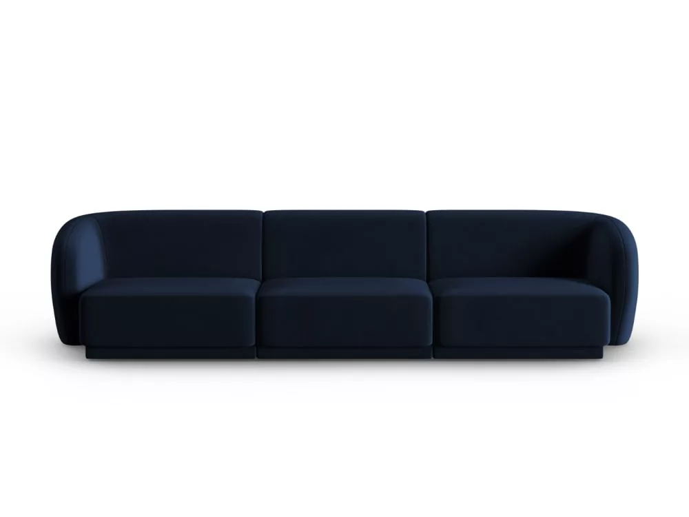 Canapé modulable 3 places en velours roi
