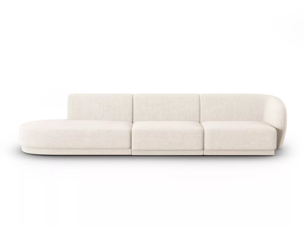 Canapé modulable 4 places en tissu chenille