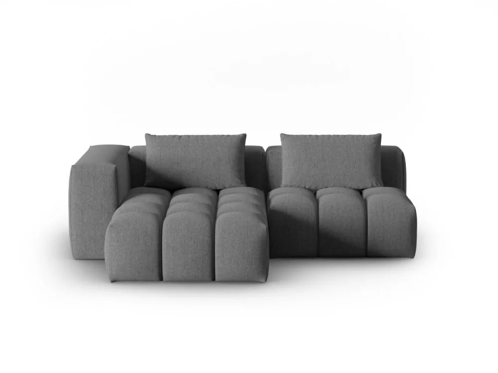 Canapé d'angle modulable 3 places en tissu structurel