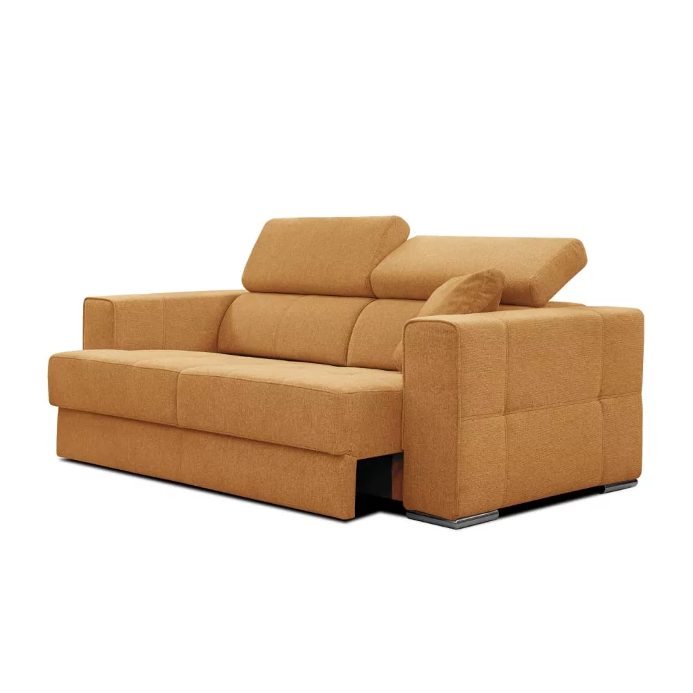 Canapé 3 places avec siège extensible, tissu