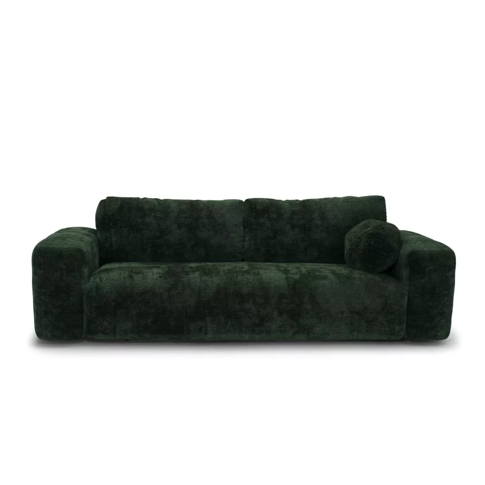 Canapé convertible coffre de rangement 4 places en velours à motifs