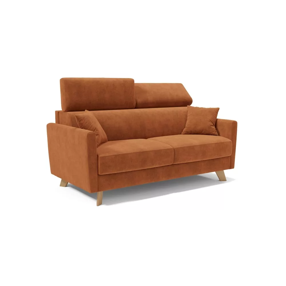 Canapé convertible avec têtières réglables 200 cm