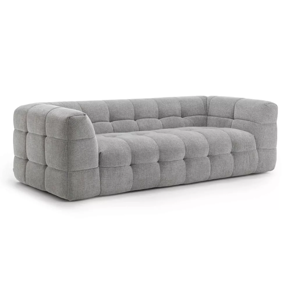 Canapé 3 places en bois et polyester l 228 cm