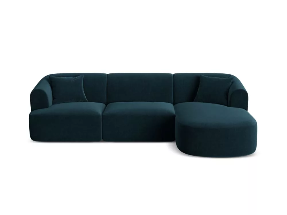 Canapé d'angle modulable 4 places en velours profond