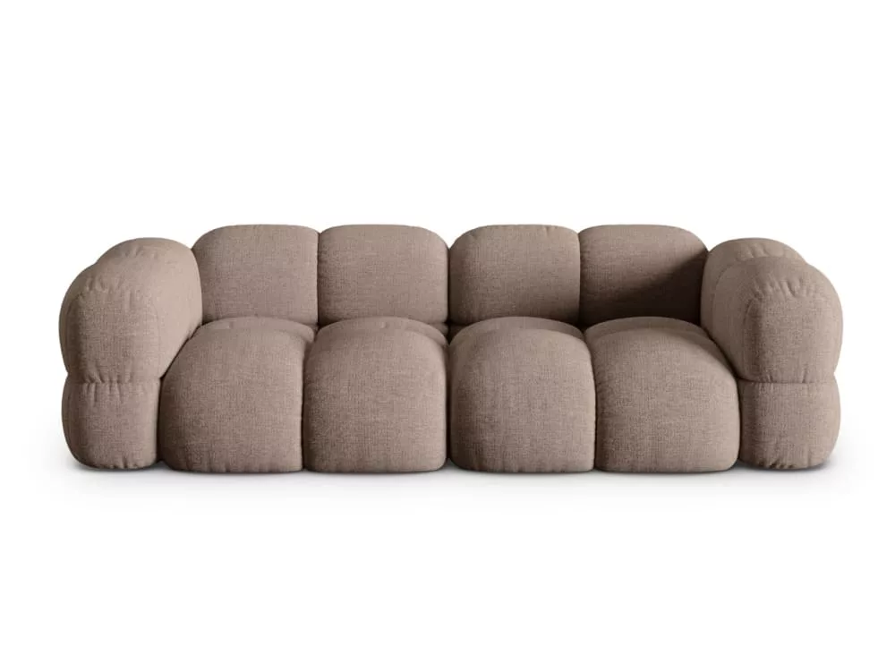 Canapé 4 places en tissu structurel cappuccino