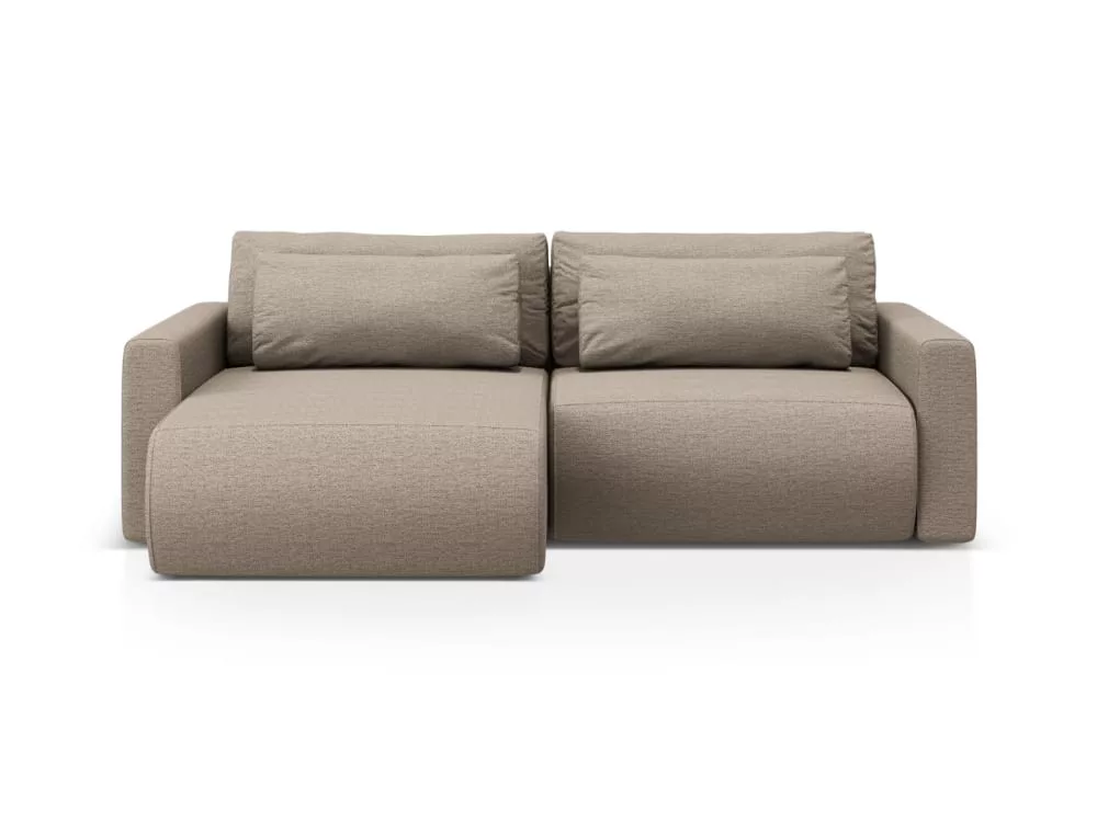 Canapé réversible 3 places avec coffre en tissu structurel