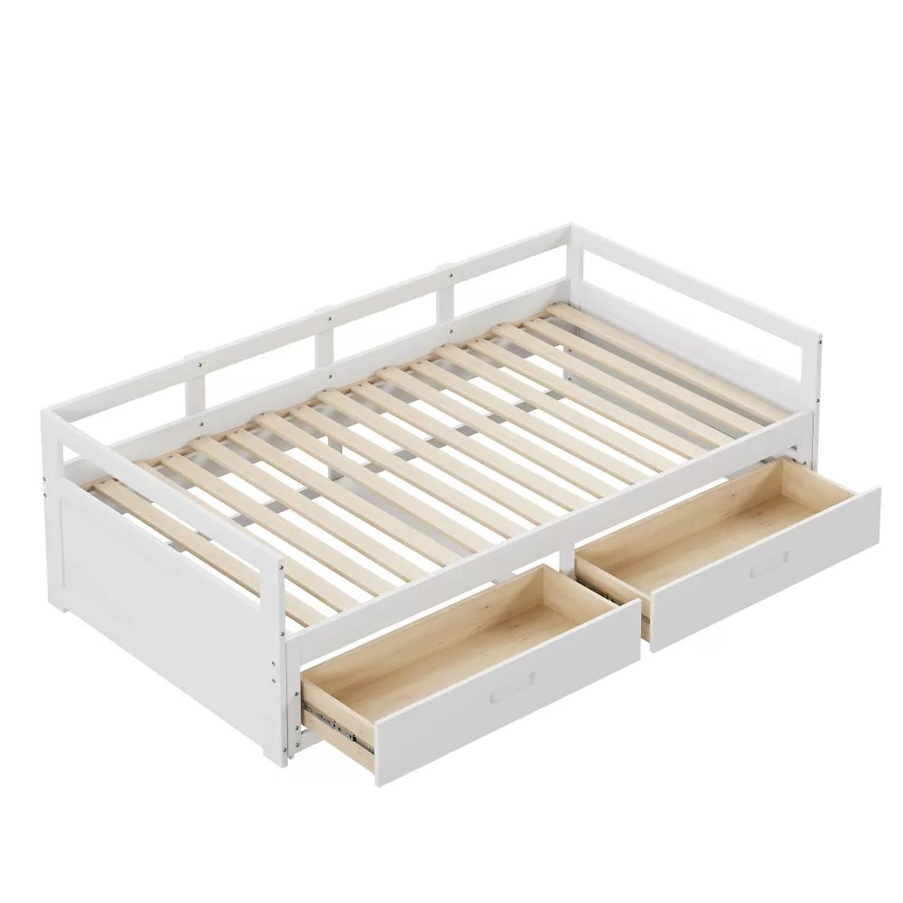 Canapé convertible en pin avec lit escamotable