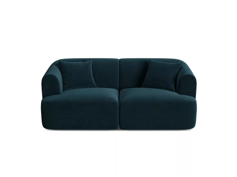 Canapé modulable 2 places en velours profond