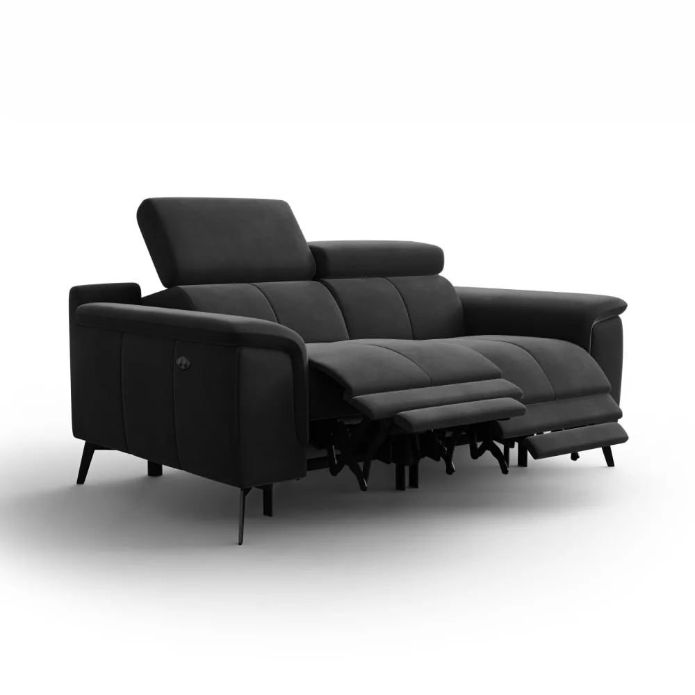 Canapé relax 2 places, tissu velours