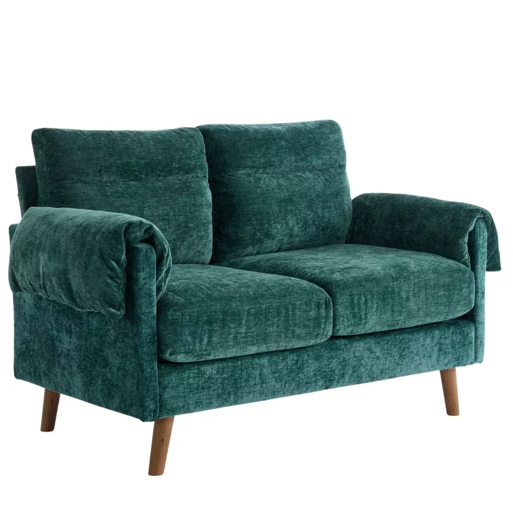 Canapé 2 places compact en chenille douce