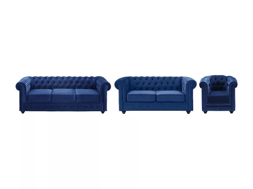 Ensemble canapé fauteuil velours roi