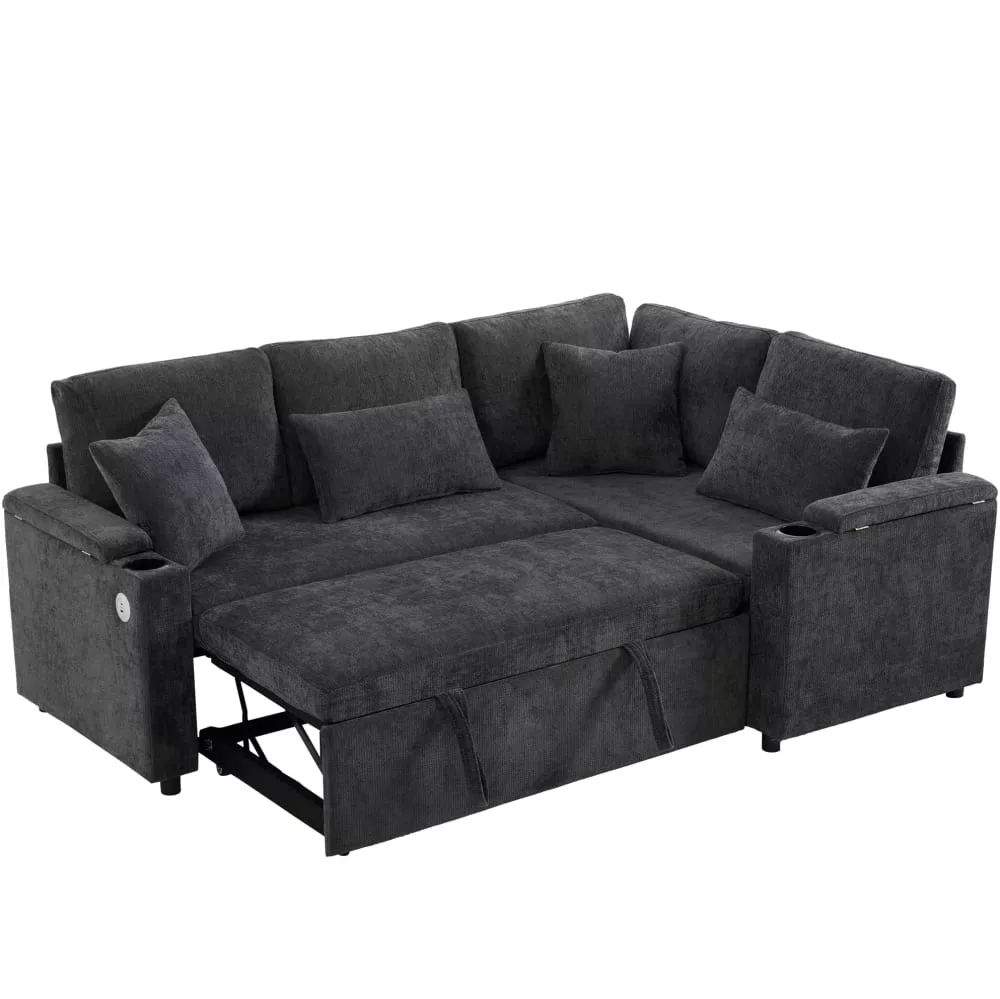 Canapé d'angle avec couchage