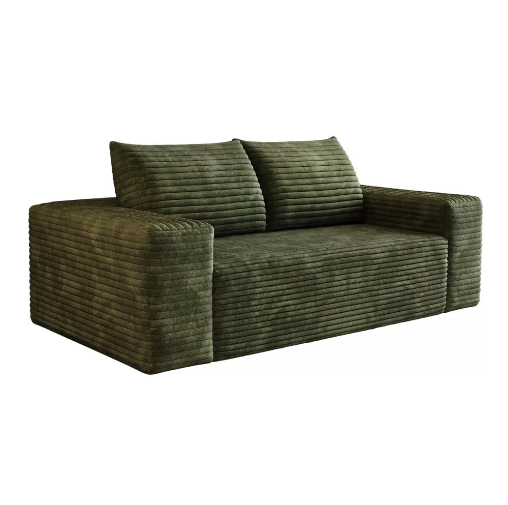Canapé modulaire en velours polyester côtelé