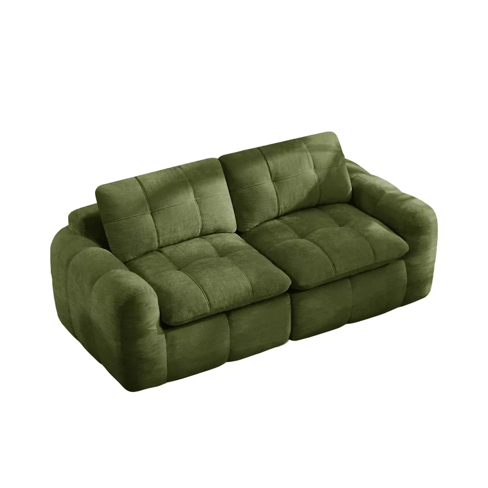 Canapé modulaire 2 places en chenille mousse 32d