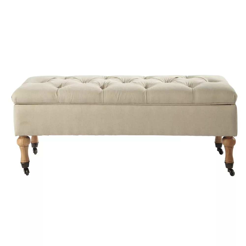 Banquette coffre à roulettes