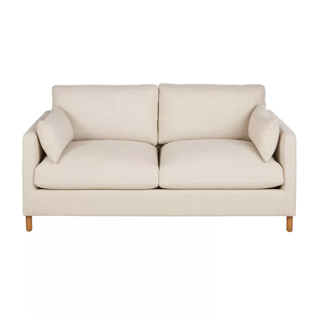 Canapé 3/4 places en tissu polyester tramé