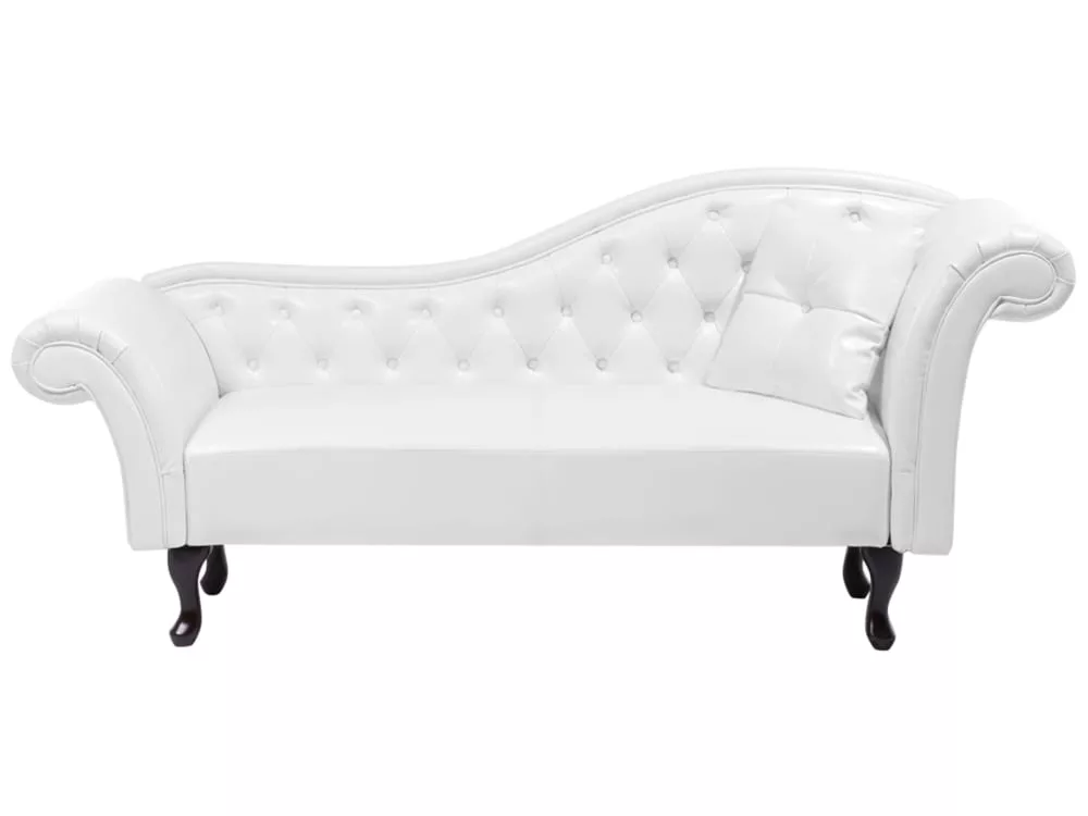 Chaise longue côté cuir pu