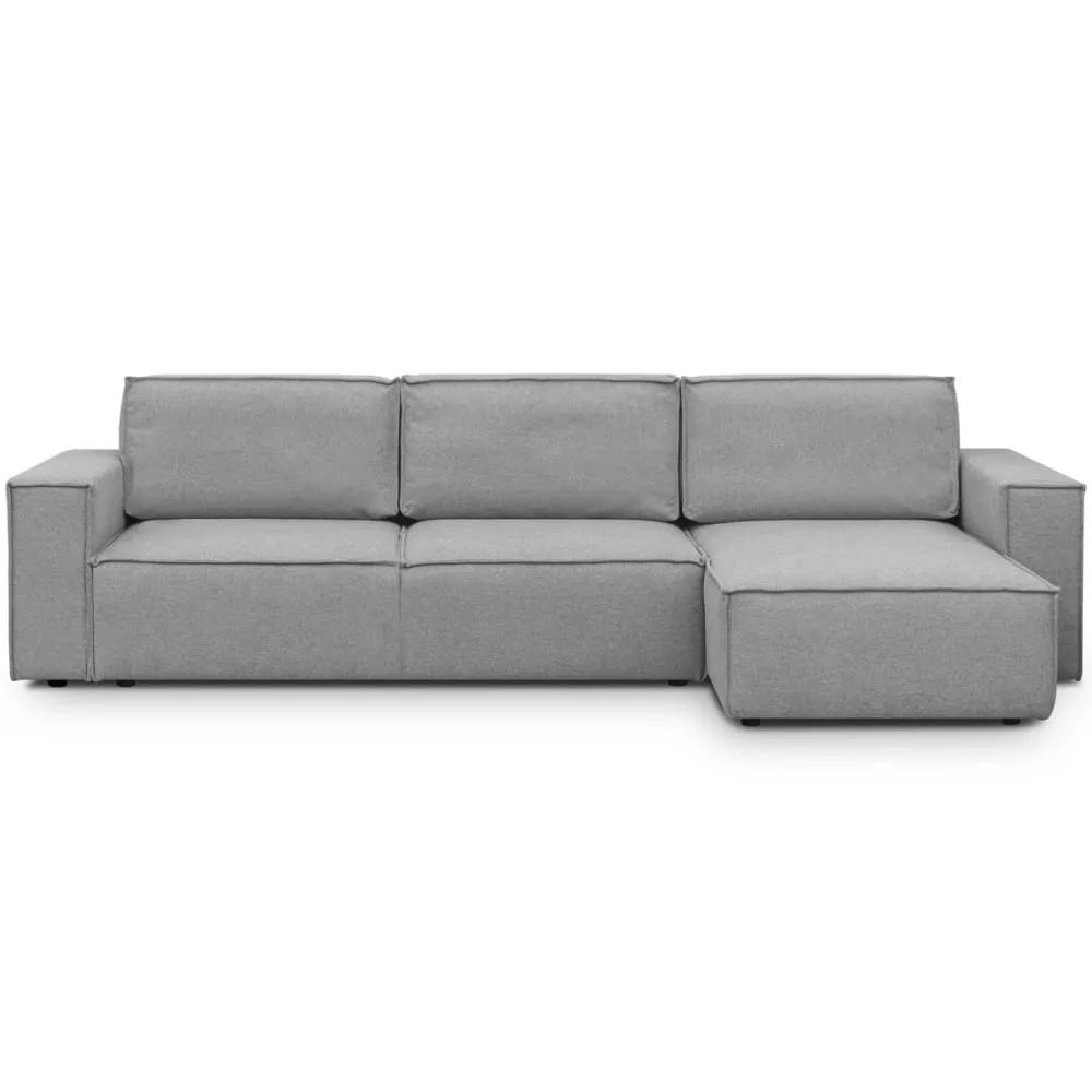 Canapé d'angle convertible réversible 5 places en tissu