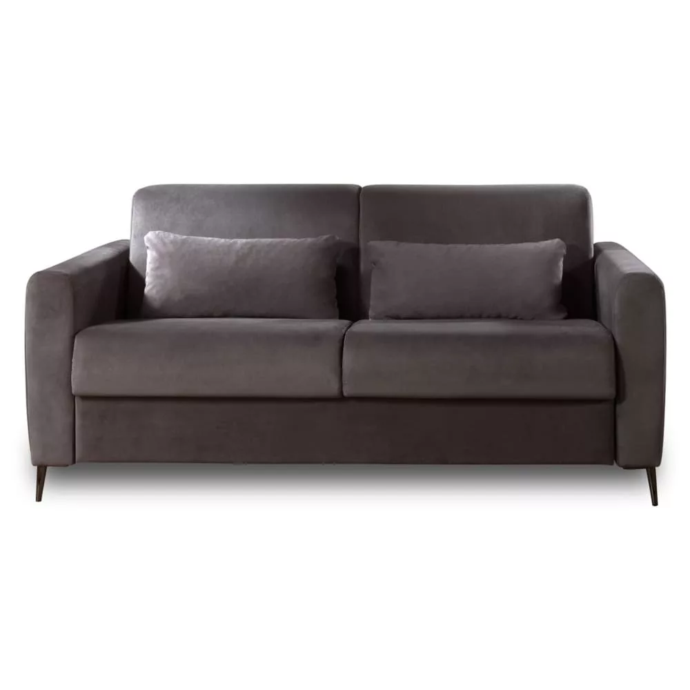 Canapé convertible 3 places en velours matelas 12 cm