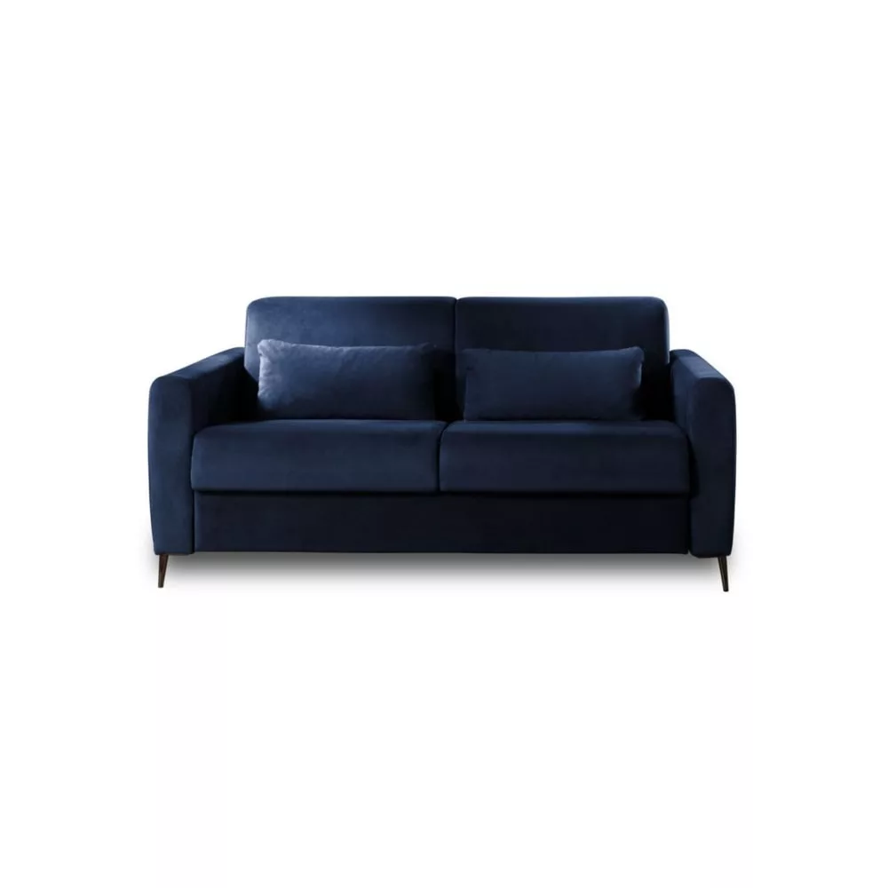 Canapé convertible express 3 places en velours matelas 12 cm nuit