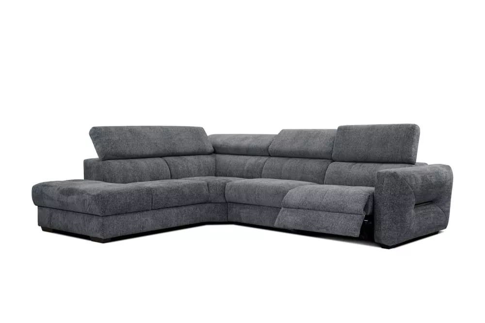 Canapé d'angle 5 places avec une relax électrique tissu