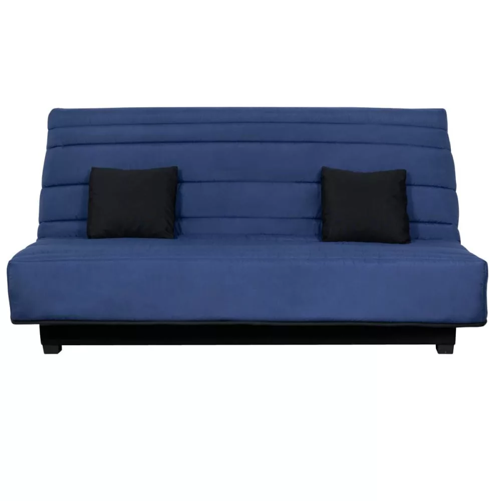 Banquette clic clac convertible 2 places rangement intégré tissu