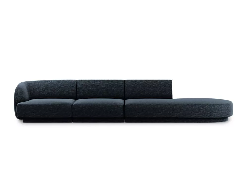 Canapé 4 places en tissu chenille roi