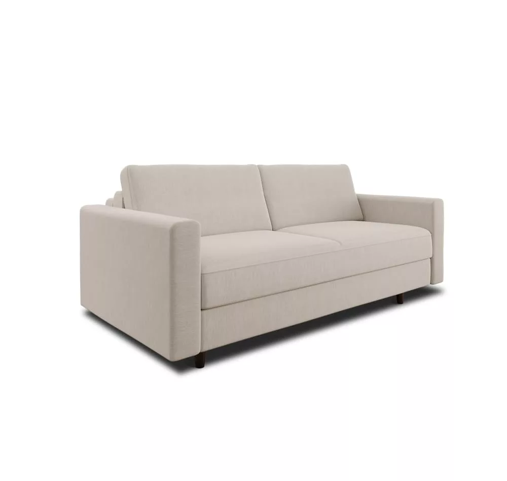 Canapé convertible express dunlopillo 140cm 3places tissu tramé
