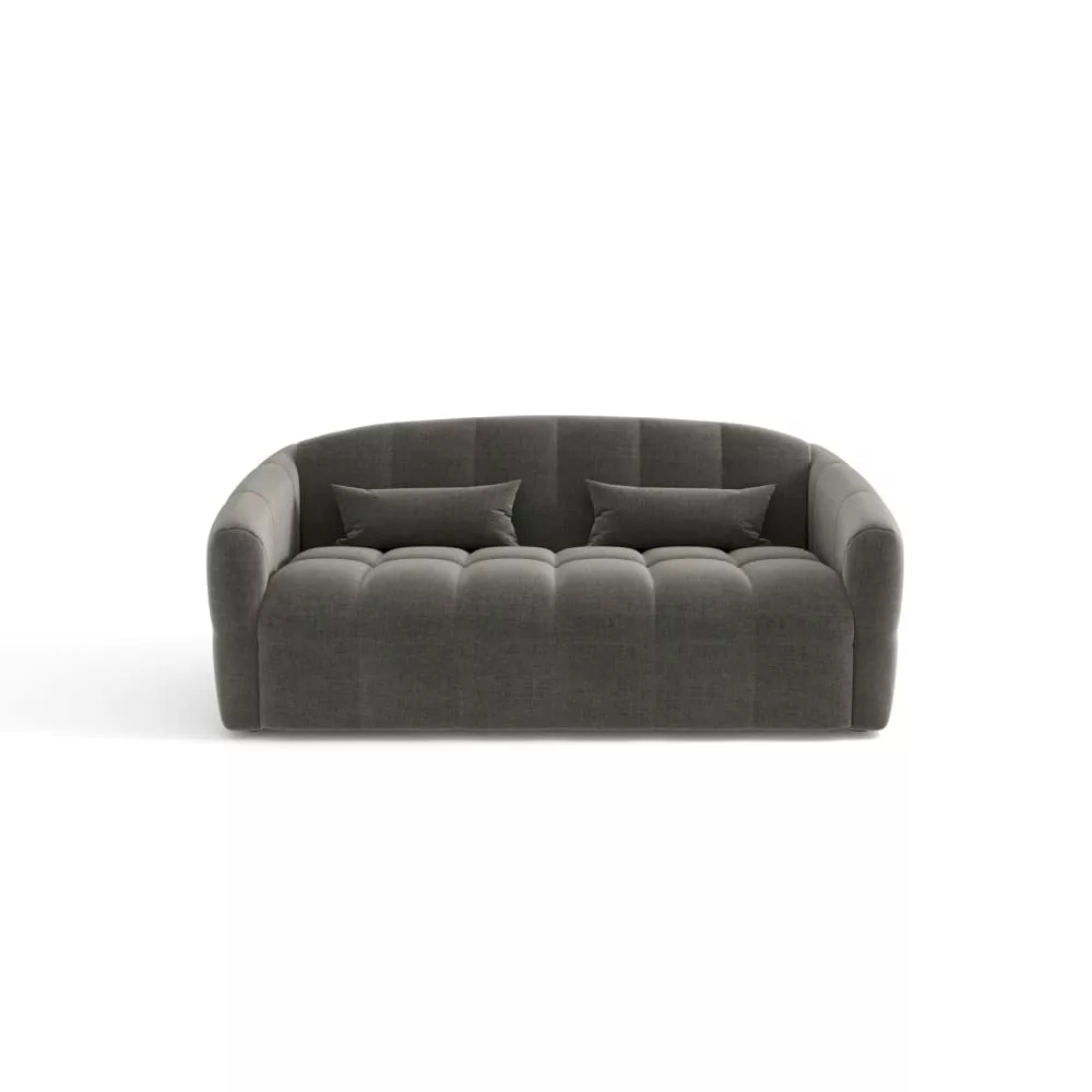 Canapé convertible express 140cm 4places en velours graphite