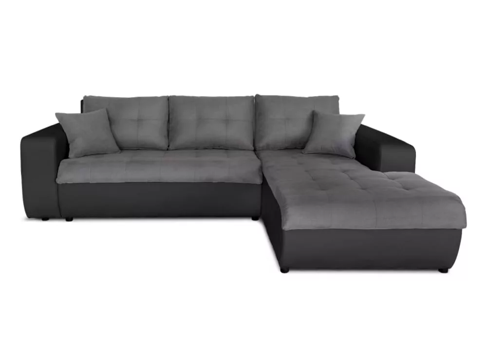Canapé d'angle convertible 4 places en microfibre et simili – Angle
