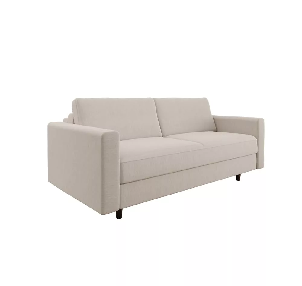 Canapé convertible express dunlopillo 160cm 3 places tissu tramé