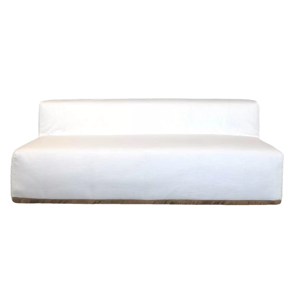 Canapé modulable banquette – déhoussable 3 places- coton franges